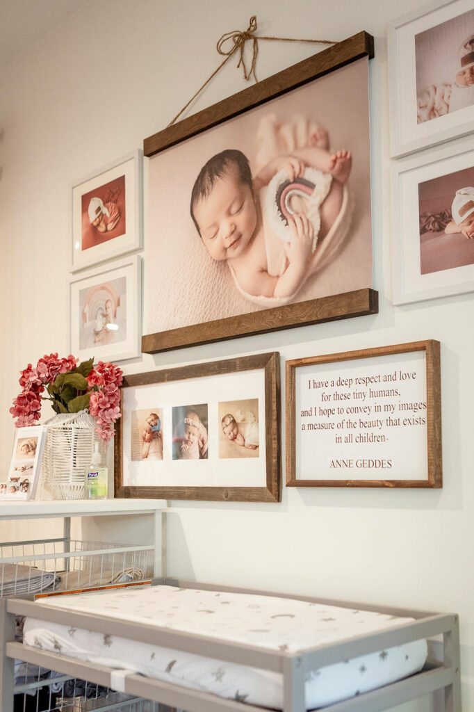 Changing table shown along with artwork.