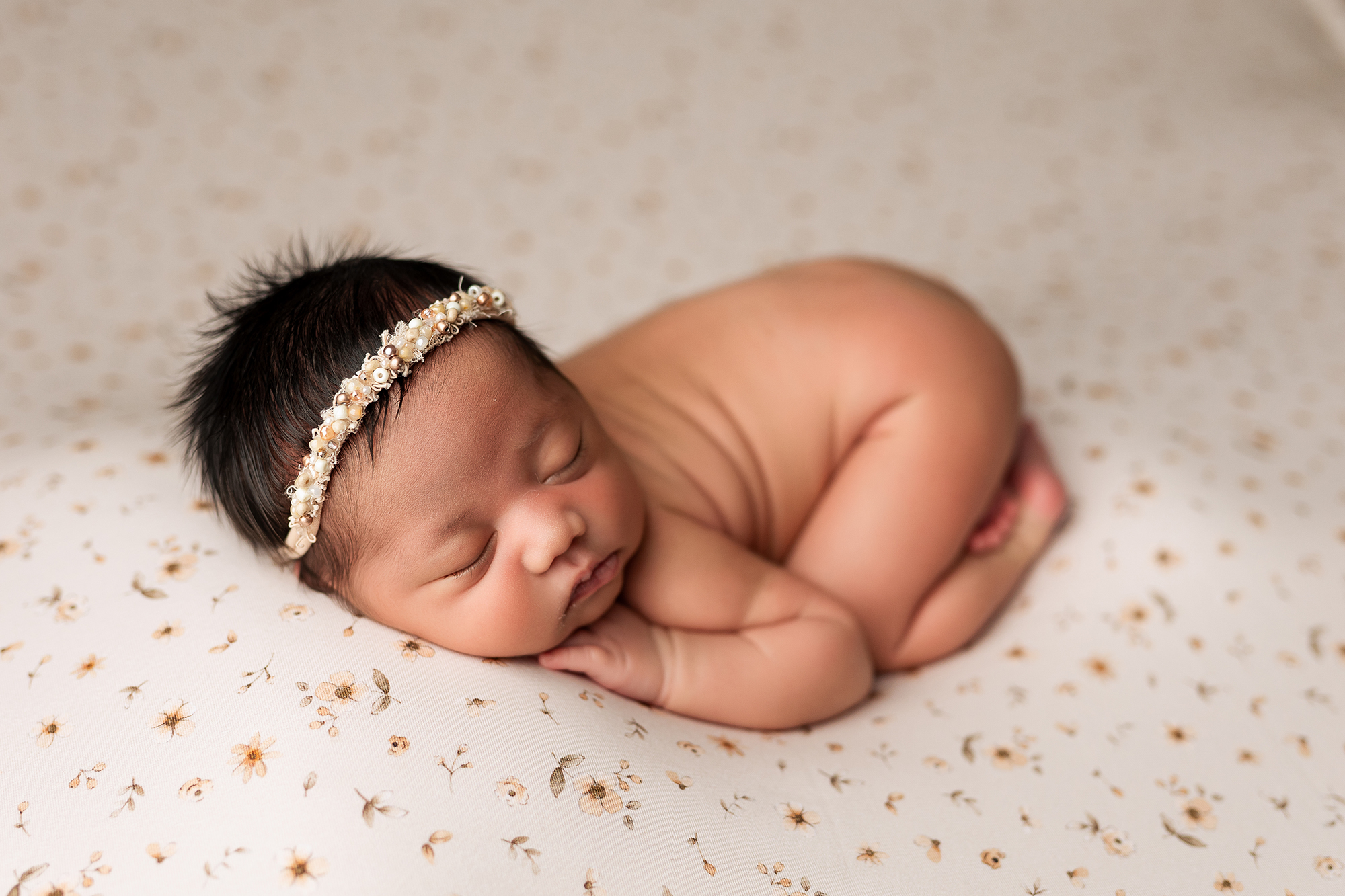 Bum up pose with baby girl - Southern Minnesota studio session.