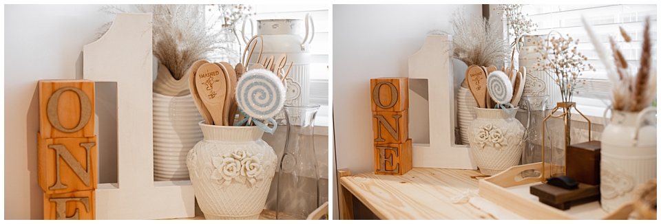 Minimalist photography props ready for baby session in Southern Minnesota