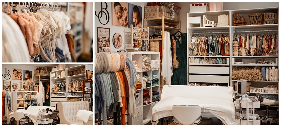 Professional newborn photography setup with soft lighting in Southern Minnesota studio